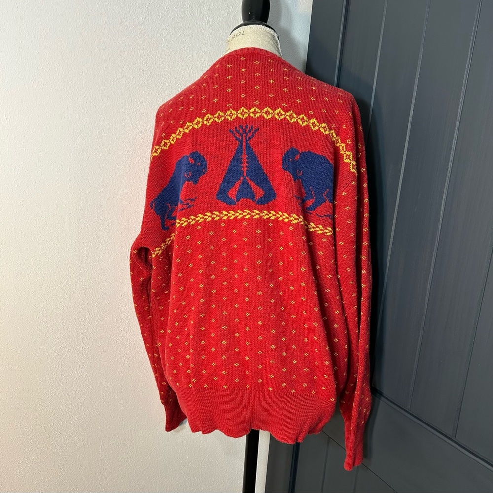 Polo Ralph Lauren Vintage Rare Sweater Buffalo Tipi Size XXL - Picture 4 of 6